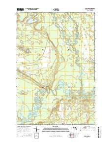 Smith Lake Michigan Historical topographic map, 1:24000 scale, 7.5 X 7.5 Minute, Year 2014