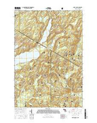 Smoky Lake Michigan Current topographic map, 1:24000 scale, 7.5 X 7.5 Minute, Year 2017