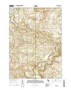 Smyrna Michigan Historical topographic map, 1:24000 scale, 7.5 X 7.5 Minute, Year 2014