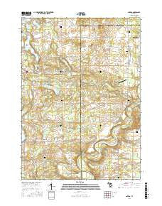 Smyrna Michigan Current topographic map, 1:24000 scale, 7.5 X 7.5 Minute, Year 2017