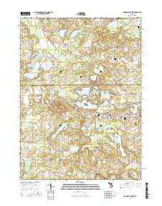 Somerset Center Michigan Current topographic map, 1:24000 scale, 7.5 X 7.5 Minute, Year 2017