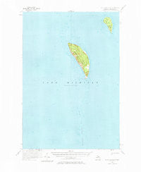 South Fox Island Michigan Historical topographic map, 1:62500 scale, 15 X 15 Minute, Year 1956