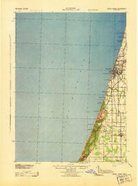 South Haven Michigan Historical topographic map, 1:62500 scale, 15 X 15 Minute, Year 1943