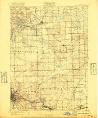 South Lyon Michigan Historical topographic map, 1:62500 scale, 15 X 15 Minute, Year 1906
