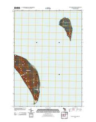 South Fox Island Michigan Historical topographic map, 1:24000 scale, 7.5 X 7.5 Minute, Year 2012