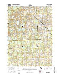 South Lyon Michigan Current topographic map, 1:24000 scale, 7.5 X 7.5 Minute, Year 2017