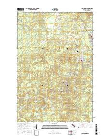 South Range Michigan Current topographic map, 1:24000 scale, 7.5 X 7.5 Minute, Year 2017
