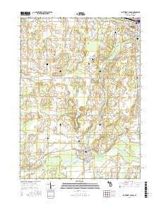 Southwest Albion Michigan Current topographic map, 1:24000 scale, 7.5 X 7.5 Minute, Year 2017