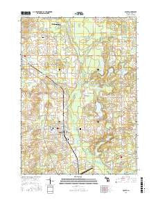 Sparta Michigan Current topographic map, 1:24000 scale, 7.5 X 7.5 Minute, Year 2017