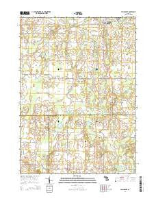 Springport Michigan Historical topographic map, 1:24000 scale, 7.5 X 7.5 Minute, Year 2014
