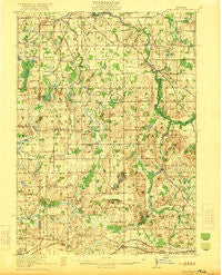 Springport Michigan Historical topographic map, 1:62500 scale, 15 X 15 Minute, Year 1921