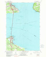 St. Ignace Michigan Historical topographic map, 1:24000 scale, 7.5 X 7.5 Minute, Year 1964