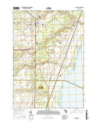 Standish Michigan Current topographic map, 1:24000 scale, 7.5 X 7.5 Minute, Year 2016