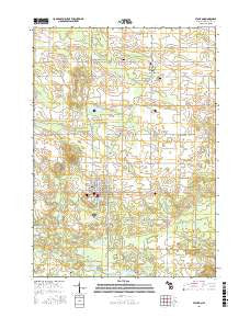 Stanton Michigan Current topographic map, 1:24000 scale, 7.5 X 7.5 Minute, Year 2017