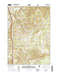 Stanwood Michigan Current topographic map, 1:24000 scale, 7.5 X 7.5 Minute, Year 2017