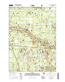 Star Corners Michigan Current topographic map, 1:24000 scale, 7.5 X 7.5 Minute, Year 2017