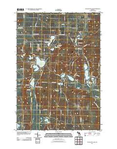 Starvation Lake Michigan Historical topographic map, 1:24000 scale, 7.5 X 7.5 Minute, Year 2011