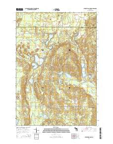 Starvation Lake Michigan Historical topographic map, 1:24000 scale, 7.5 X 7.5 Minute, Year 2014