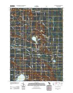 Stewart Lake Michigan Historical topographic map, 1:24000 scale, 7.5 X 7.5 Minute, Year 2012