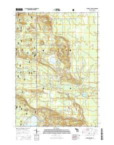 Stewart Lake Michigan Historical topographic map, 1:24000 scale, 7.5 X 7.5 Minute, Year 2014
