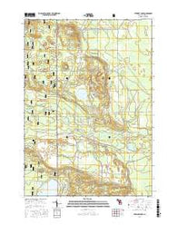 Stewart Lake Michigan Current topographic map, 1:24000 scale, 7.5 X 7.5 Minute, Year 2017