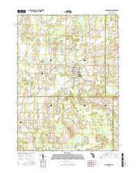 Stockbridge Michigan Current topographic map, 1:24000 scale, 7.5 X 7.5 Minute, Year 2017