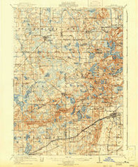 Stockbridge Michigan Historical topographic map, 1:62500 scale, 15 X 15 Minute, Year 1922