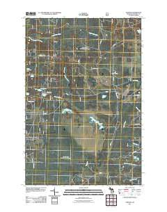 Strongs Michigan Historical topographic map, 1:24000 scale, 7.5 X 7.5 Minute, Year 2011