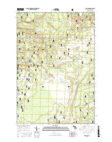 Strongs Michigan Current topographic map, 1:24000 scale, 7.5 X 7.5 Minute, Year 2017