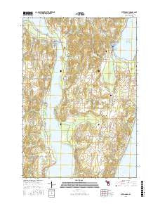 Suttons Bay Michigan Current topographic map, 1:24000 scale, 7.5 X 7.5 Minute, Year 2016