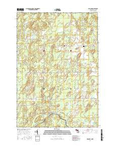 Swanson Michigan Current topographic map, 1:24000 scale, 7.5 X 7.5 Minute, Year 2016