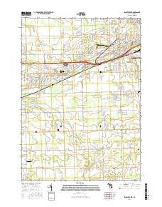 Swartz Creek Michigan Current topographic map, 1:24000 scale, 7.5 X 7.5 Minute, Year 2017
