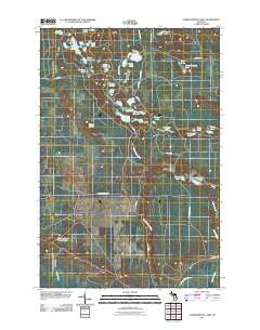 Tahquamenon Lakes Michigan Historical topographic map, 1:24000 scale, 7.5 X 7.5 Minute, Year 2011