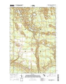 Tahquamenon Lakes Michigan Historical topographic map, 1:24000 scale, 7.5 X 7.5 Minute, Year 2014