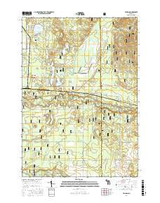 Tallman Michigan Current topographic map, 1:24000 scale, 7.5 X 7.5 Minute, Year 2017