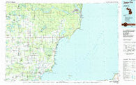 Tawas City Michigan Historical topographic map, 1:100000 scale, 30 X 60 Minute, Year 1984