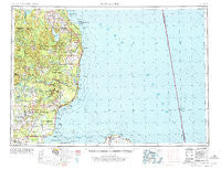 Tawas City Michigan Historical topographic map, 1:250000 scale, 1 X 2 Degree, Year 1954