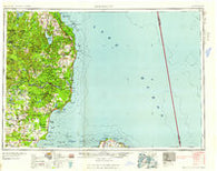 Tawas City Michigan Historical topographic map, 1:250000 scale, 1 X 2 Degree, Year 1958