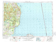 Tawas City Michigan Historical topographic map, 1:250000 scale, 1 X 2 Degree, Year 1954