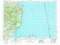 Tawas City Michigan Historical topographic map, 1:250000 scale, 1 X 2 Degree, Year 1954