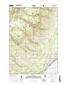 Tawas City Michigan Current topographic map, 1:24000 scale, 7.5 X 7.5 Minute, Year 2016