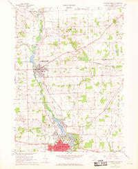 Tecumseh North Michigan Historical topographic map, 1:24000 scale, 7.5 X 7.5 Minute, Year 1967