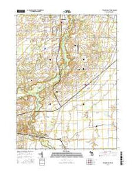 Tecumseh South Michigan Current topographic map, 1:24000 scale, 7.5 X 7.5 Minute, Year 2016