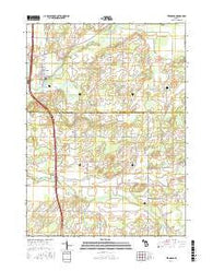 Tekonsha Michigan Current topographic map, 1:24000 scale, 7.5 X 7.5 Minute, Year 2017