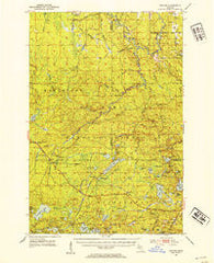 Thayer Michigan Historical topographic map, 1:62500 scale, 15 X 15 Minute, Year 1952