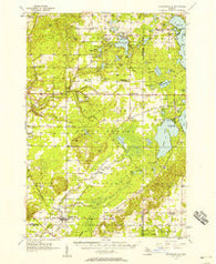 Thompsonville Michigan Historical topographic map, 1:62500 scale, 15 X 15 Minute, Year 1956