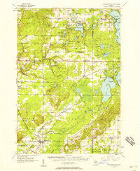 Thompsonville Michigan Historical topographic map, 1:62500 scale, 15 X 15 Minute, Year 1956