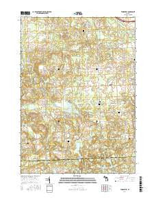 Thornville Michigan Current topographic map, 1:24000 scale, 7.5 X 7.5 Minute, Year 2017