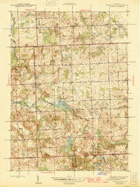 Thornville Michigan Historical topographic map, 1:24000 scale, 7.5 X 7.5 Minute, Year 1945