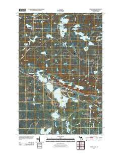 Three Lakes Michigan Historical topographic map, 1:24000 scale, 7.5 X 7.5 Minute, Year 2011